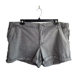 Old Navy High-Rise Shorts OG Chino Womens Sz XXL Gray Stretch Elastic Waist